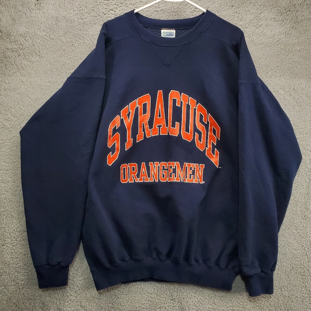 Vintage Syracuse University Orangemen Sweatshirt Mens Large Discus Crewneck USA